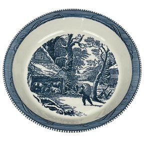 Salem Swirl Royal Crown Pattern 1966 Large Shallow Bowl Mid-Century